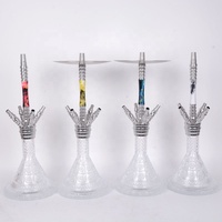 Narguilés de conception unique 50CM en aluminium Shisha taille moyenne deux et quatre tubes outil de fumée classique chaud