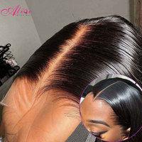 Peluca frontal de encaje suizo transparente 13x6 de cabello humano, peluca de cabello humano virgen vietnamita sin pegamento con encaje HD al por mayor