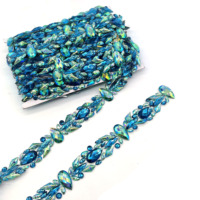 Décoration en résine faite à la main 2027 pour ensemble de costumes de carnaval de Samba Rio sexy, strass DIY avec pierre précieuse turquoise pour sacs et chaussures
