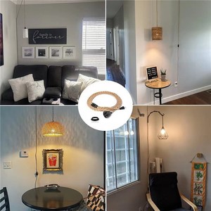 Lampes suspendues tissées en gros, luminaire suspendu en rotin, lampes suspendues, cordon de branchement, luminaire suspendu à brancher sur une <span class=keywords><strong>prise</strong></span> <span class=keywords><strong>murale</strong></span> - Product Image 3