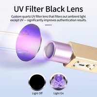 Linterna de Identificación de Jade DUNFBIRD, LED UV de 365nm, Recargable, para Inspección de Gemas y Joyería, Tipo-C, Acero Inoxidable 304