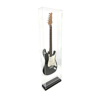 Grand écran d'affichage pour guitare électrique en acrylique, personnalisé, protection contre les UV, avec lumières Led, pièces