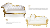 Chaises de trône de mariage luxueuses pour la mariée et le marié Canapé des rois et des reines à cadre en bois pour les hôtels et les princes nobles