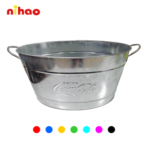 NIHAO - Cubo <span class=keywords><strong>de</strong></span> Hielo Metálico <span class=keywords><strong>de</strong></span> Alta Calidad <span class=keywords><strong>de</strong></span> 10 Litros con Asa, Enfriador <span class=keywords><strong>de</strong></span> <span class=keywords><strong>Bebidas</strong></span> Multifuncional <span class=keywords><strong>para</strong></span> Banquetes <span class=keywords><strong>de</strong></span> Boda, Diseño Personalizado - Product Image 2