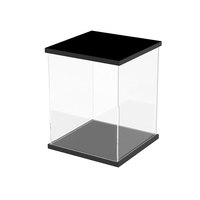 Boîte d'affichage LED haute transparence en acrylique Figure assembler pour modèle de voiture Vitrine anti-poussière Boîte acrylique personnalisée