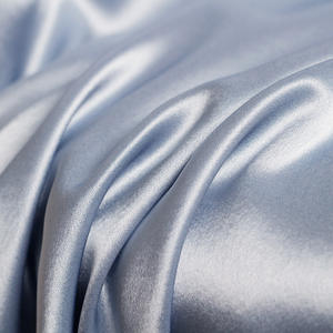 ドレス用の高光沢ポリエステルブライダルストレッチスパンデックスサテン生地ソフトサテンホワイトとアプリコットカラーの生地 - Product Image 2