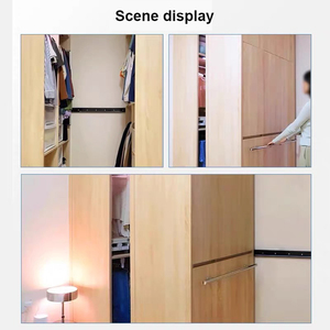 <span class=keywords><strong>Kit</strong></span> de rangement pour dressing, armoire mobile à étagères coulissantes, système de dressing moderne en aluminium, petit, pliable, à monter soi-même - Product Image 6