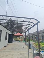 Auvent en aluminium sur mesure, auvent de terrasse extérieur avec toit en polycarbonate