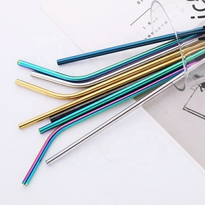 Hot Sale Custom Logo Metal 12mm <strong>Straw</strong> Set 8 Reusable <strong>Stainless</strong> <strong>Steel</strong> Metal <strong>Straws</strong> <strong>4</strong> Straight <strong>4</strong> Bent 2 Brushes <strong>1</strong> Pouch - Product Image 5