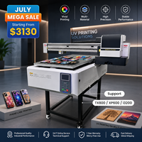 Impresora UV Plana A1 6090 al por Mayor con 2 Cabezales TX800 para Impresión en Fundas de Teléfono, Bolígrafos, Vidrio, Acrílico, Película UV DTF, Madera