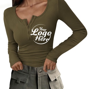 <b>Women's</b> Short Sleeve T-<b>Shirts</b> Summer Casual Regular Fit Anti-Wrinkle Quick Dry Spandex/Cotton Ribbed Knit Tops - Product Image 6
