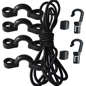 Outdoor Storage <b>Hook</b> Set 6Mm Elastic Rope With C Type <b>Clips</b> For Garage Organization Heavy Duty Plastic <b>Hooks</b> And Cord - Product Image 1