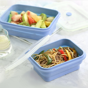 4 cái/bộ Xách Tay Bát Thiết Kế Mới Ráp Hình Chữ Nhật Silicone Hộp Ăn Trưa <span class=keywords><strong>Container</strong></span> Lưu Trữ Thực Phẩm Cho Nhà Bếp - Product Image 3