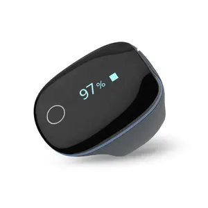 Lepu Monitor 2 cincin Bluetooth nirkabel, oksimeter denyut jantung dapat diisi ulang dengan aplikasi/PC perangkat lunak