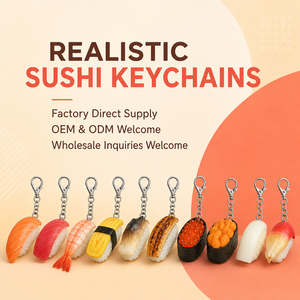 พวงกุญแจยางรูปปลาญี่ปุ่นแบบการ์ตูน 3 มิติ ของ Factory Creative <span class=keywords><strong>Cuisine</strong></span> สำหรับผู้หญิง ของขวัญ ของตกแต่งกระเป๋า ของตกแต่งรถยนต์ - Product Image 6