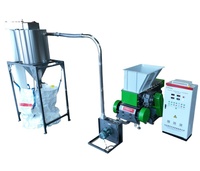Recyclage HDPE Tuyaux PP PE Panier PET Morceaux PVC Barils Palettes En Bois Broyeur Plastique Broyeur 2 en 1 Machine