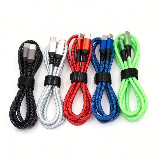 Portable 2M Ultra Strong 2 in 1 OTG Charge Cable PD 60W Fast Charging Usb-c to Type-c Charging Cable