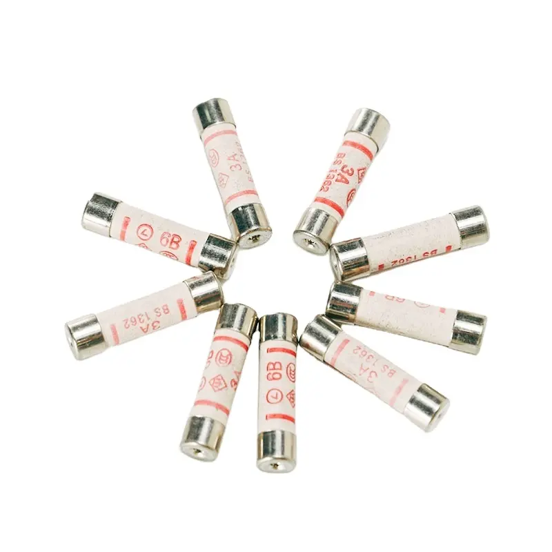 6.3X25Mm Plug Top Fuse Keramik Inggris BS1362 Plug Top Fuse 240V AC 1A 2A 3A 5A 7A 10A 13A 20A Inggris Colokan Atas Fuse