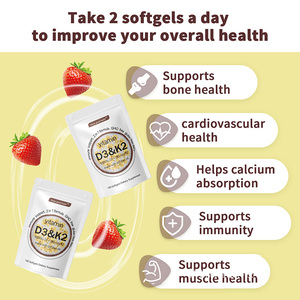 Vitamina D3 + K2 Softgels densità ossea capsule supporto integratore alimentare funzione muscolare sana integratore di forza ossea - Product Image 3