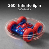 Voiture télécommandée araignée en plastique WF 24G, véhicule électrique acrobatique pour enfants, rotation à 360 degrés, éclairage LED, tout-terrain RC