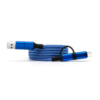 Câble de charge magnétique USB C tout-en-un 4 en 1, nouveau câble de charge rapide en nylon PD 20W 60W pour écouteurs, imprimante