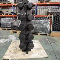 Vente en gros usine : Équipement de fitness et de gym, support rond à 8 niveaux pour haltères hexagonaux