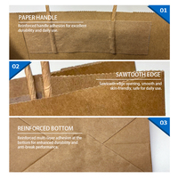 Sacs de courses en papier kraft personnalisés en gros SenAng avec poignées torsadées, sacs à emporter