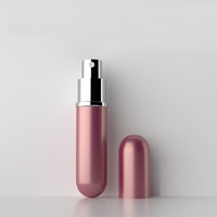 Flacon de parfum miniature portable de 5 ml en verre avec bouchon à vis plat, sérigraphié, avec diffuseur à roseaux