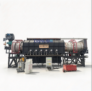 Horno de carbonización rotatorio continuo, máquina de conversión de biomasa en carbón para la producción de biocarbón a partir de cáscara de coco y aserrín - Product Image 1