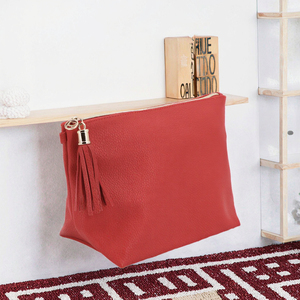 Women's Elegant Solid Tassel PU Leather Clutch Hand <b>Bag</b> Customized with Zipper Closure for Cosmetic Travel Use Newest Style - Product Image 3
