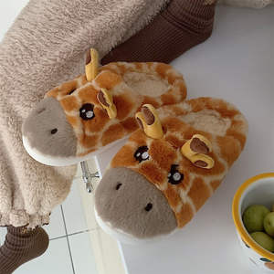 XIXITIAO bon marché Noël fourrure floue dames diapositives confortables pantoufles d'hiver <span class=keywords><strong>de</strong></span> Chine 2023 pantoufles en peluche pour enfants enfants femmes - Product Image 4