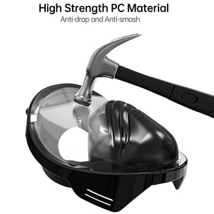 <span class=keywords><strong>Masque</strong></span> de plongée intégral noir anti-buée, étanche, vue panoramique - Product Image 5
