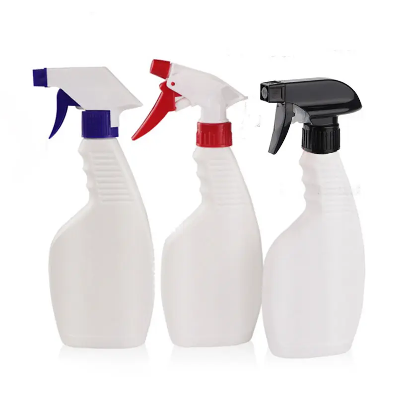 Pulverizador de gatillo para limpieza del hogar, botella pulverizadora de plástico, blanco y negro, 1 litro, 500ml, 300ml