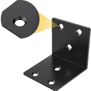 ขายึดเหล็กฉากสแตนเลส ขายึดฉากกั้นลามิเนต โค้ดเหล็กฉากสีดำ - Product Image 1