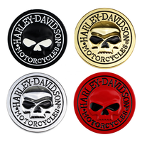 Badges en métal personnalisés de haute qualité, décalcomanies, crânes d'Halloween, logos circulaires, autocollants de voiture, accessoires décoratifs de moto