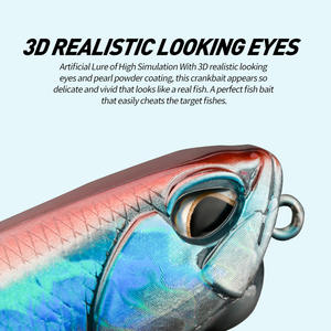 Señuelo flotante de plástico de 6.5cm y 10cm con anzuelo de <span class=keywords><strong>tres</strong></span> puntas para pesca de lubina, simulación láser - Product Image 4