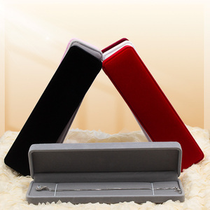 Caja de Regalo de Terciopelo con Logotipo Grabado Personalizado, Caja de Almacenamiento para Joyas y Collares, Rectangular, Disponible en Siete Colores - Product Image 6