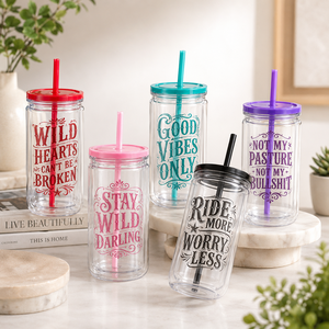 16oz Leak-Proof Custom Plastic Straw <b>Cup</b> <b>with</b> Personalized Logo & Text <b>Reusable</b> Clear Drinkware for Office Outdoor & Sport Use - Product Image 1