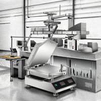 Machine commerciale de craquelin mince de tarte de gaufre de crêpe de productivité élevée de fabricant de casse-croûte d'acier inoxydable pour la préparation de fruits de mer