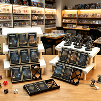 Présentoir de table incliné en acrylique personnalisé pour cartes à collectionner, idéal pour collectionneurs et présentations en salon professionnel