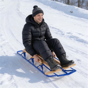 Classic Blue <b>Snow</b> <b>Sled</b> Dual Use Design with Steering Holes - Product Image 4