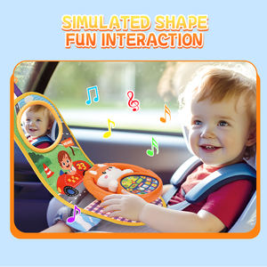 Juguete de Volante Eléctrico para Bebés, Juguete Musical para Colgar en el Coche, Juguete de Conducción para Bebés, Juguete de Volante de Dibujos Animados con Música - Product Image 5