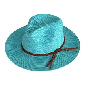 Panama mũ rơm người đàn ông phụ nữ mềm nhân vật kỳ nghỉ mặt trời bảo vệ bãi biển Fedora <span class=keywords><strong>Hat</strong></span> bán buôn - Product Image 5