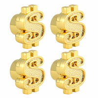 Capuchons de tige de valve de pneu de roue en forme de dollar américain PVC03