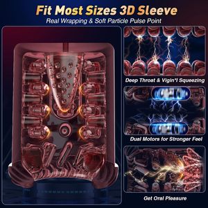 Masturbatore Maschile Amazon <span class=keywords><strong>con</strong></span> 7 Potenti Modalità di Aspirazione, Spinta, Rotazione e Vibrazione, <span class=keywords><strong>con</strong></span> Coppa Morbida e Funzione di Suzione per Uomini - Product Image 4