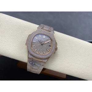 Montre de luxe en moissanite de qualité supérieure, logo personnalisé, boîtier rectangulaire de haute qualité, affichage du cadran à aiguilles, personnalisable, fabriquée en Chine - Product Image 3