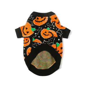 Sudadera C066 para Perro, Cálida para Invierno, con Diseño de Calabaza de Halloween, Personalizable, Tejida y Lavable - Product Image 3