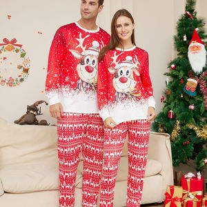 PASUXI Set di pigiami <span class=keywords><strong>natalizi</strong></span> 2025 stampa moda <span class=keywords><strong>donna</strong></span> <span class=keywords><strong>abiti</strong></span> abbinati <span class=keywords><strong>abiti</strong></span> da notte <span class=keywords><strong>donna</strong></span> - Product Image 5