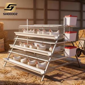 Jaula para gallinas ponedoras, jaulas para aves de corral, jaulas de batería para gallinas ponedoras, gallinero galvanizado en oferta, jaula para gallinas tipo A para granja de cría - Product Image 2