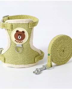 Arnés de poliéster y cuero fuerte para caminar cm para conejos pequeños perros gatos con decoración de remaches y cordón - Product Image 5